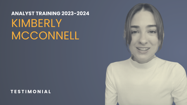 Kimberly McConnell Analyst Training Testimonial